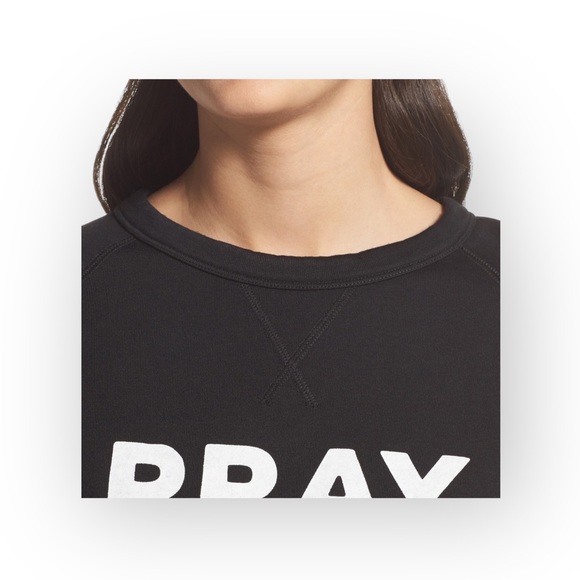 new The Laundry Room ☻︎ Super Soft Pray 4 Wine Graphic Sweatshirt ☻︎ Jet Black S - Picture 14 of 16
